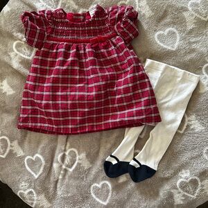 Carter's Red Plaid Baby Dress